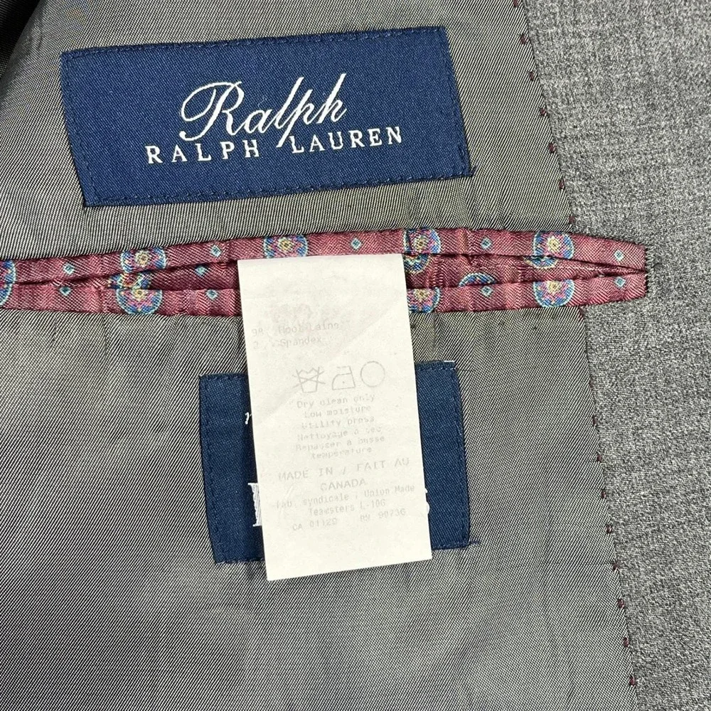 Y2K Ralph Lauren Sport Coat 52R Grey Wool Blend  Blazer Old Money, Quiet Luxury,